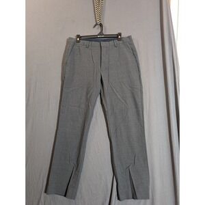 BONOBOS Mens Dress Pants Gray‎ Flat Front Slim Fit 34 30 Wool Blend